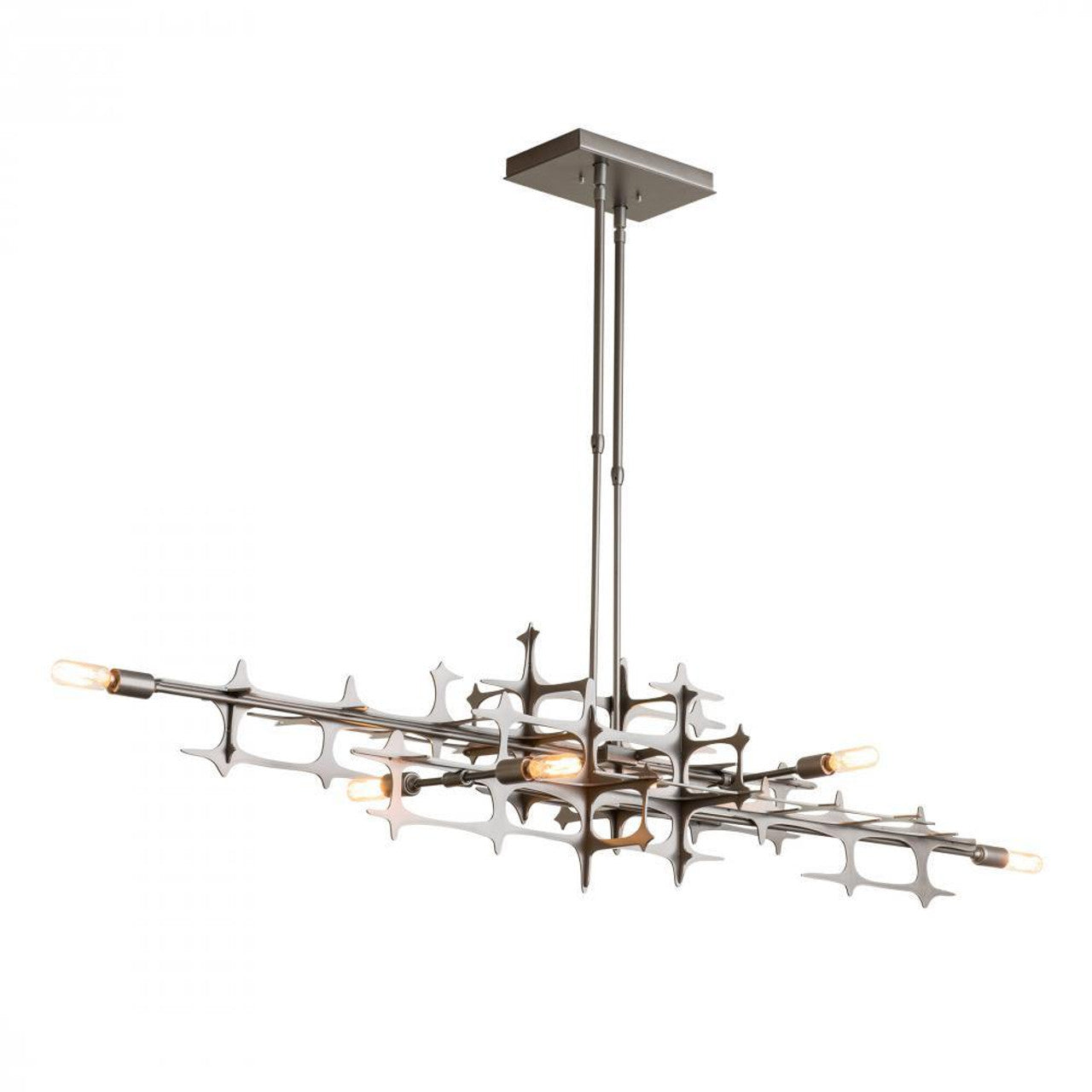 Riza Pendant, 10-Lights, Brass, Opal, 46.7"W 5YZXFP)