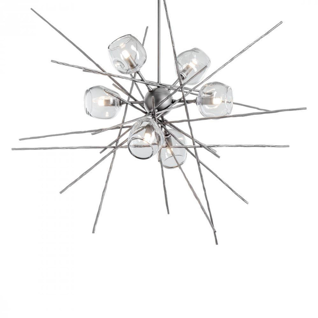 Chrysalis Pendant, 5-Light, Natural Iron, Black Polished Crystal, 15.7"W (131139-SKT-STND-20-BP0756 5YZTJH)