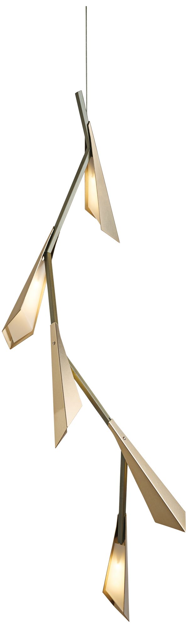 Quill 46.5"H LED Gold Linear Pendant