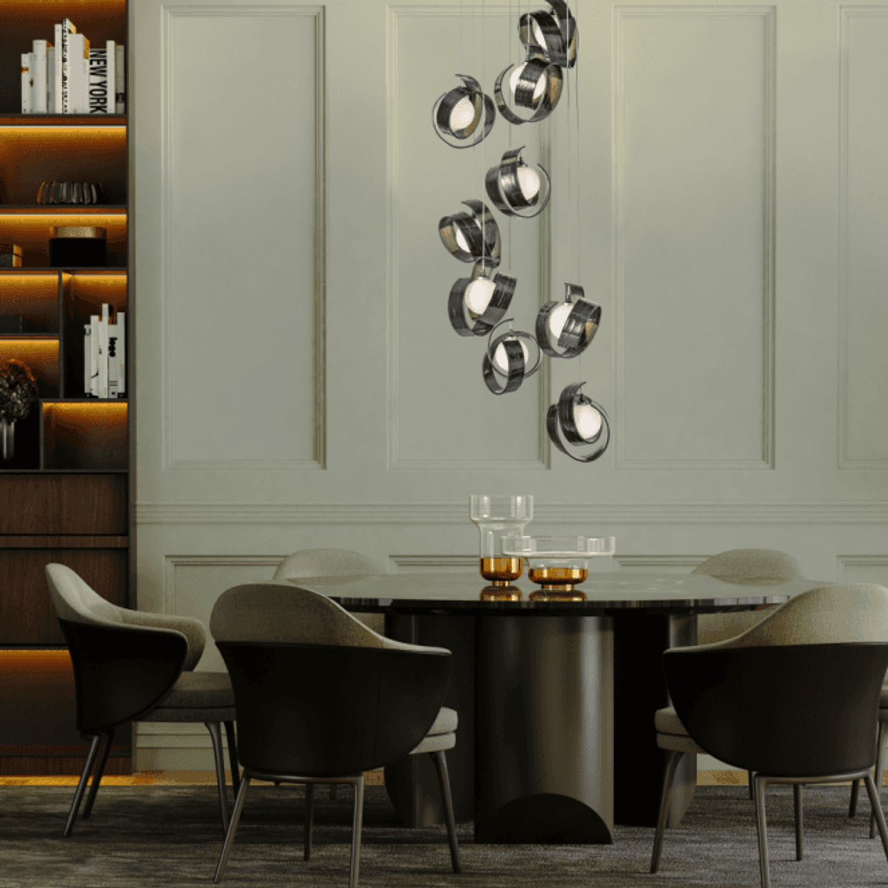 Gatsby Pendant, 8-Light, Oil Rubbed Bronze