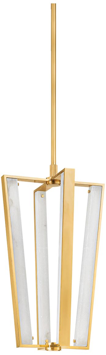 Edgemere 16" 4-Light. Aged Brass/Distressed Bronze Pendant