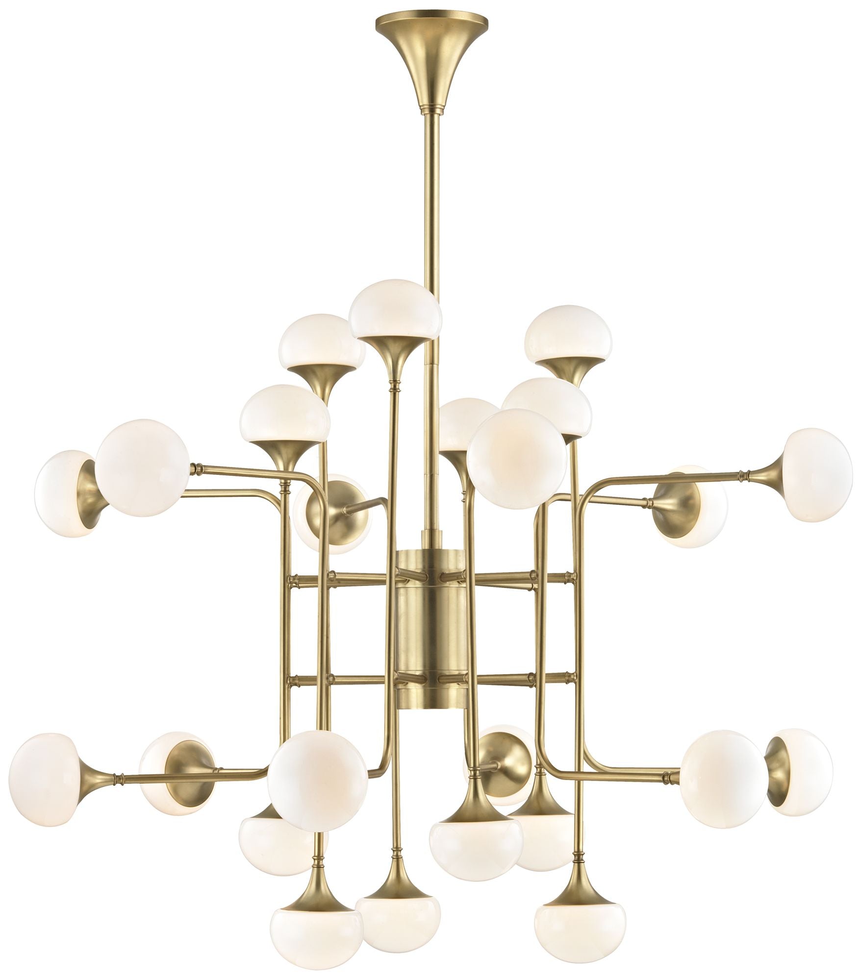 Fleming 45.7" Wide Aged Brass 24-Light Led Chandelier