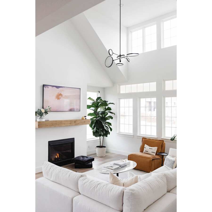 Saturn 6 Light 45" Wide LED Ring Chandelier