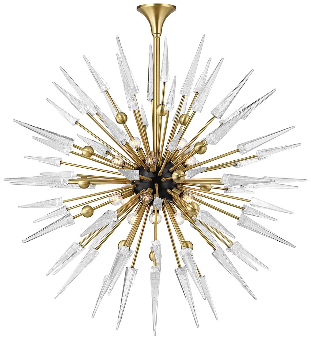 Sparta 48" Wide Aged Brass 18-Light Chandelier