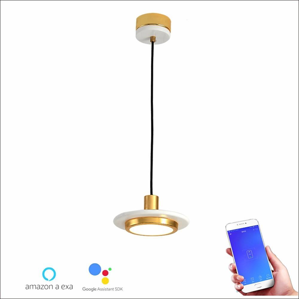 Traditional Classic Metal Acrylic Circle Pendant Light