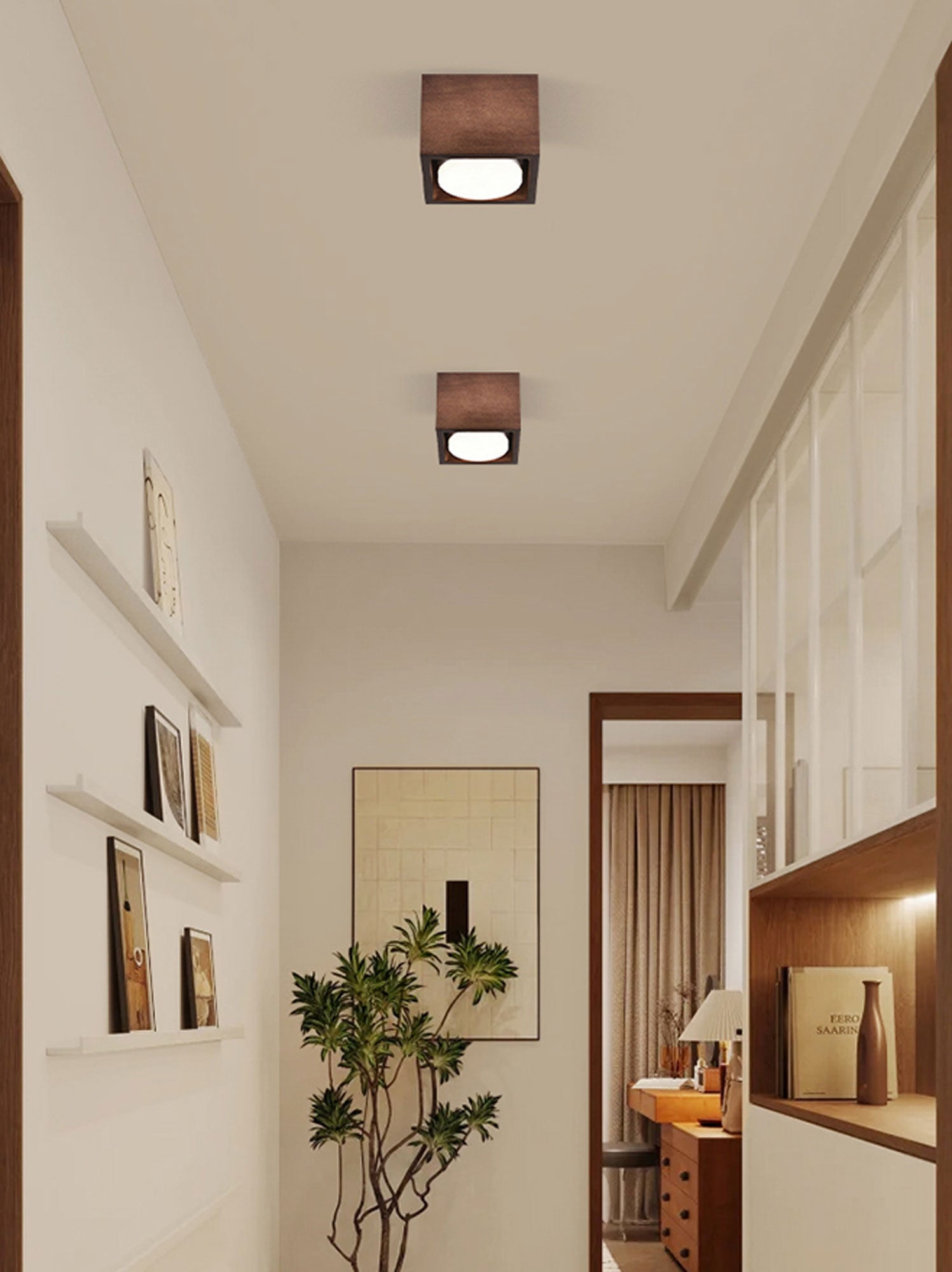 Cobra Wood Ceiling Light