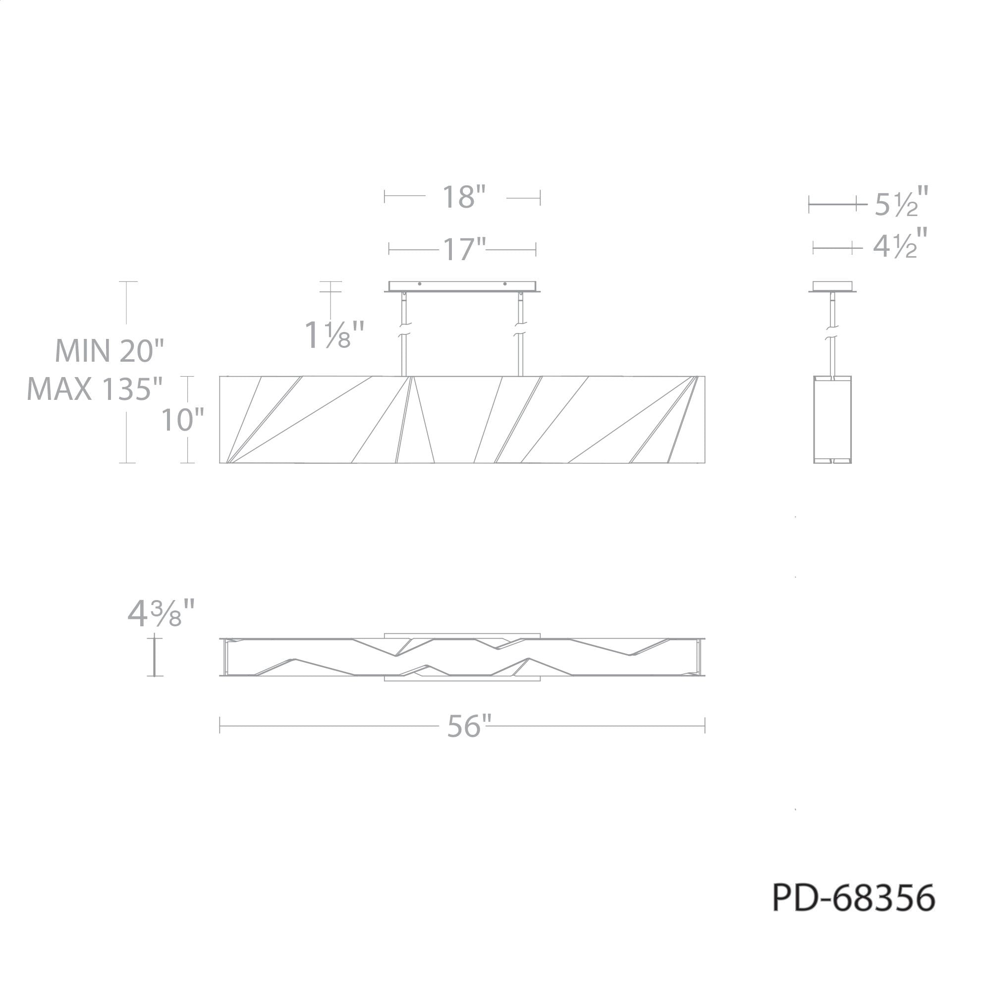 Intrasection 10"H X 1-Light Linear Chandelier