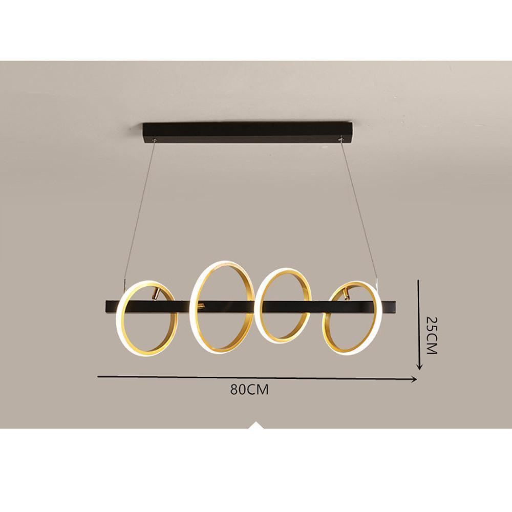 4-Ring LED Gold Island Ceiling Light