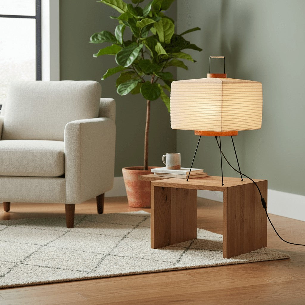 Japanese Mulberry Paper Table Lamp