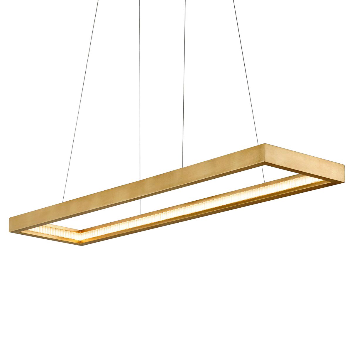 Jasmine 60" Wide Gold Leaf LED Kitchen Linear Pendant