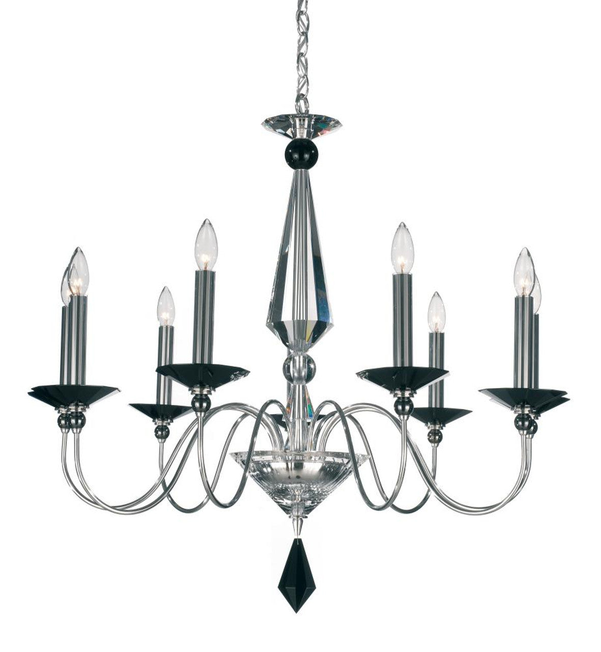 Renaissance Chandelier, 8-Light, Etruscan Gold, Clear Swarovski Crystal, 26.5"W (3787-23S XXFD7)