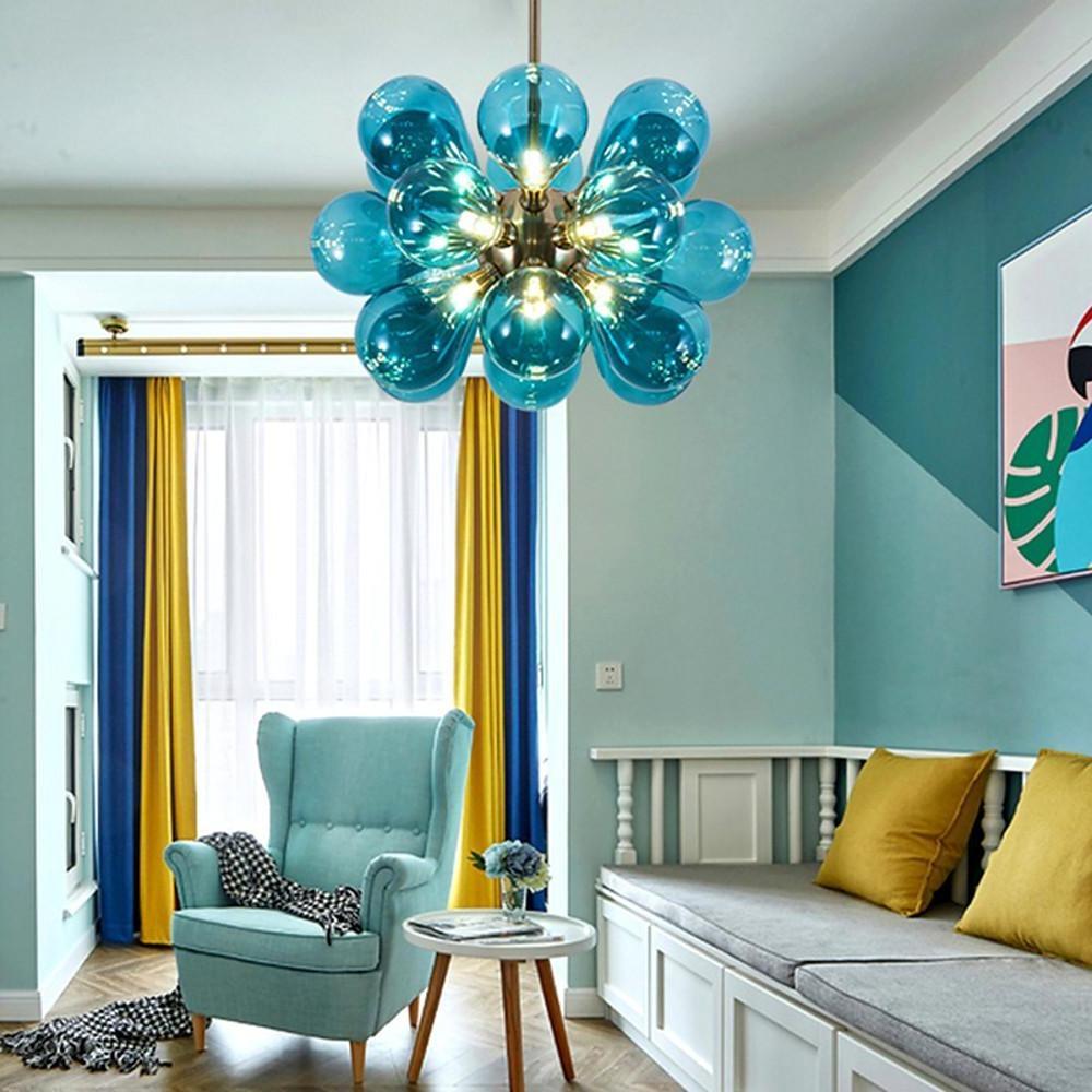 Retro Glass Globe Chandelier Lights Bedroom Chandelier