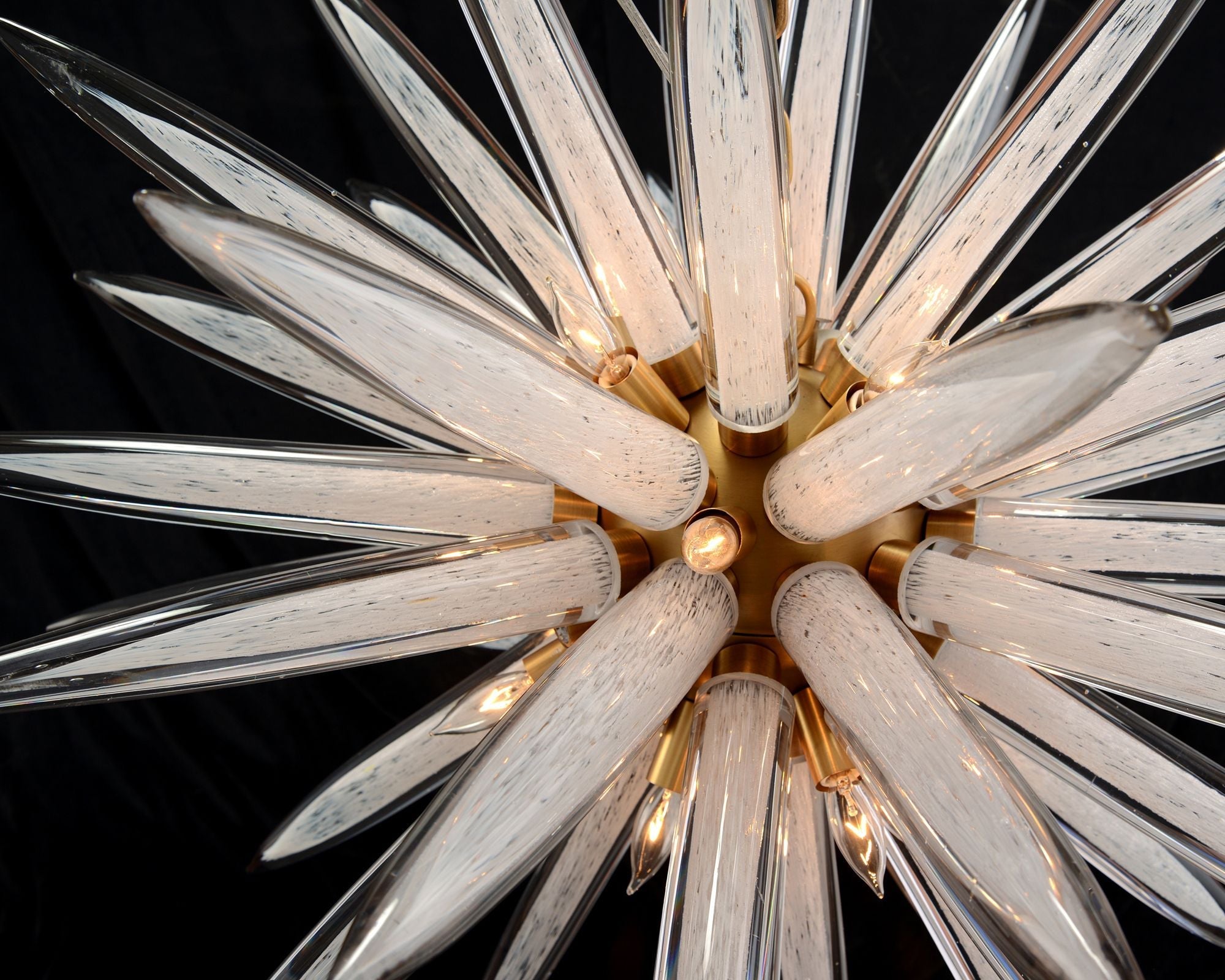 36" Wide Bronze 16-Light Modern Starburst Chandelier