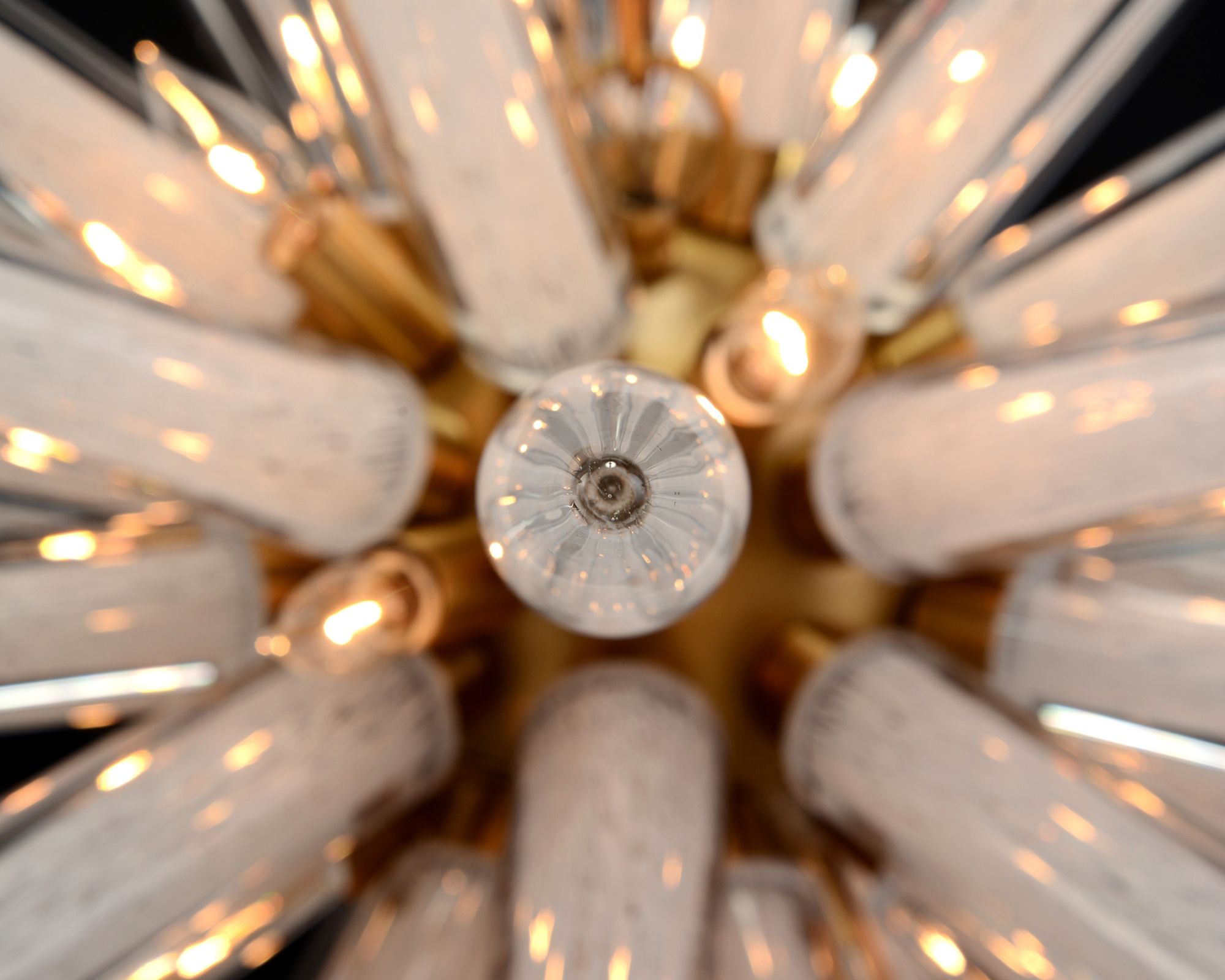 36" Wide Bronze 16-Light Modern Starburst Chandelier