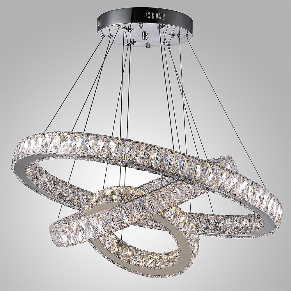 Interwoven Circle Design Chandelier Large Foyer Metal