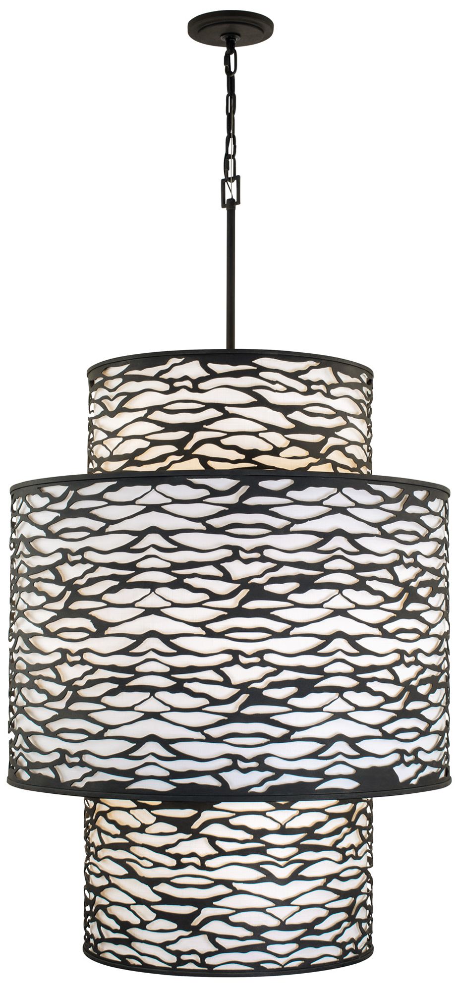 Kato 16-Light 3-Tier Carbon Foyer Chandelier
