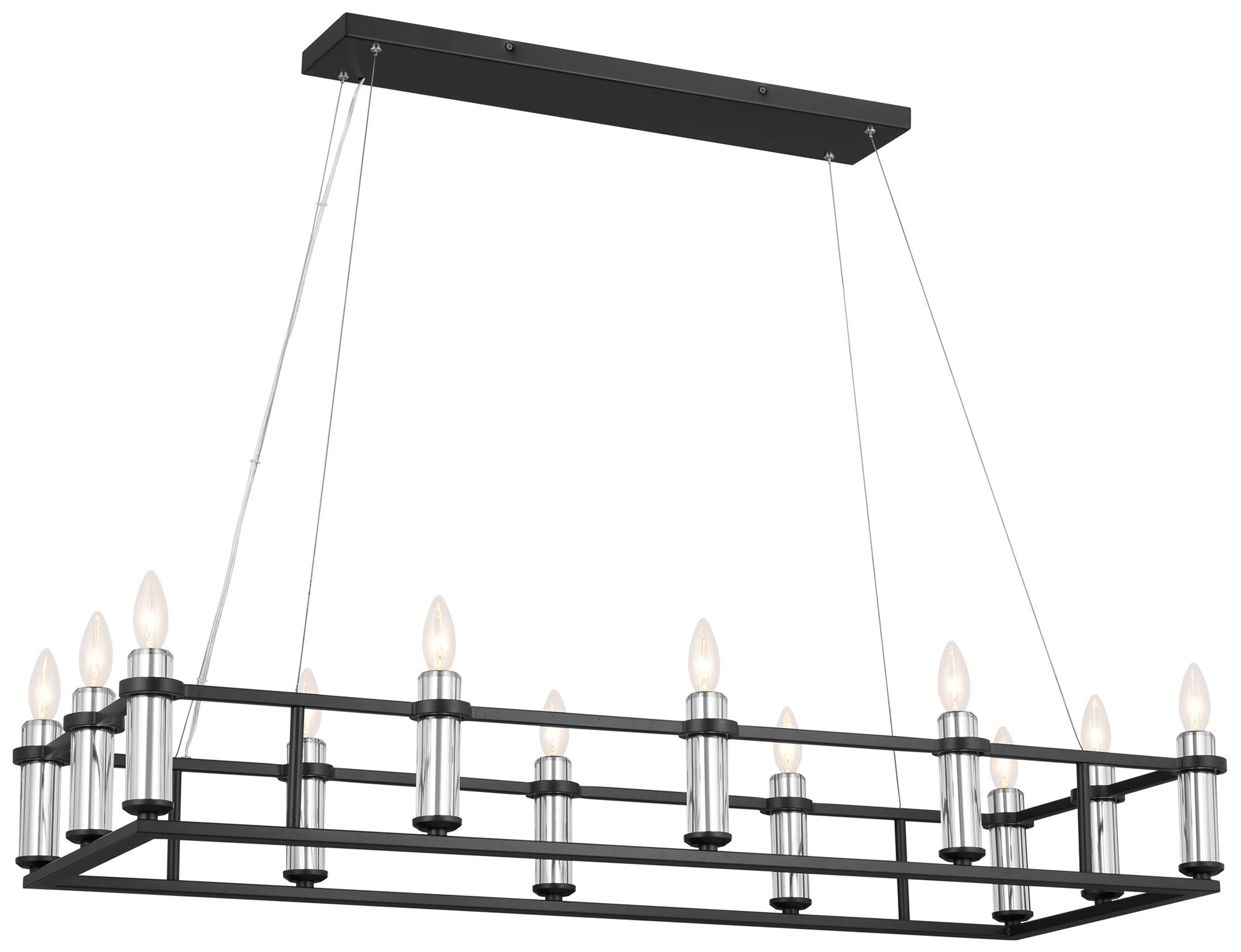 Rosalind 45.3 Double Linear 12-Light Chandelier