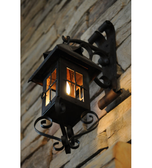 High Restored 1-Light 24.00" Wrought Iron Wall Sconce detail view 3