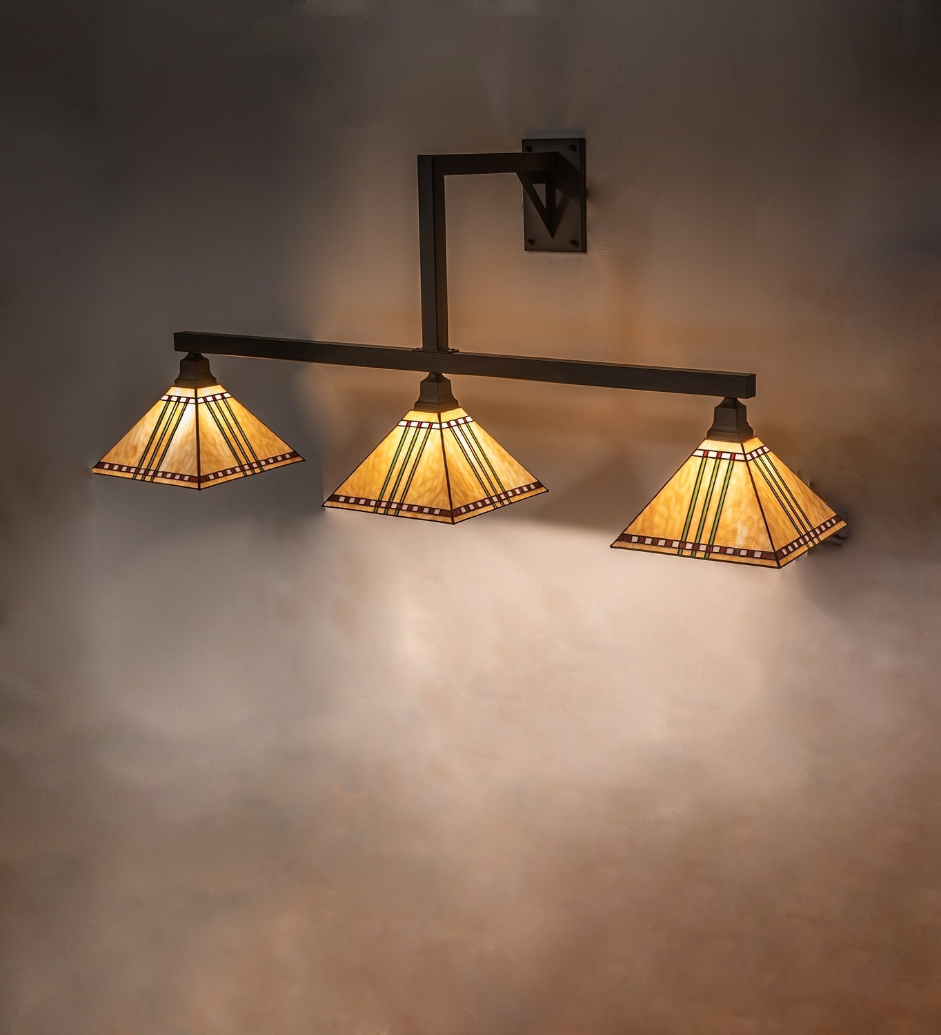 3-Light 3-Light 26.00" Oil Rubbed Bronze Wall Sconce detail view 5