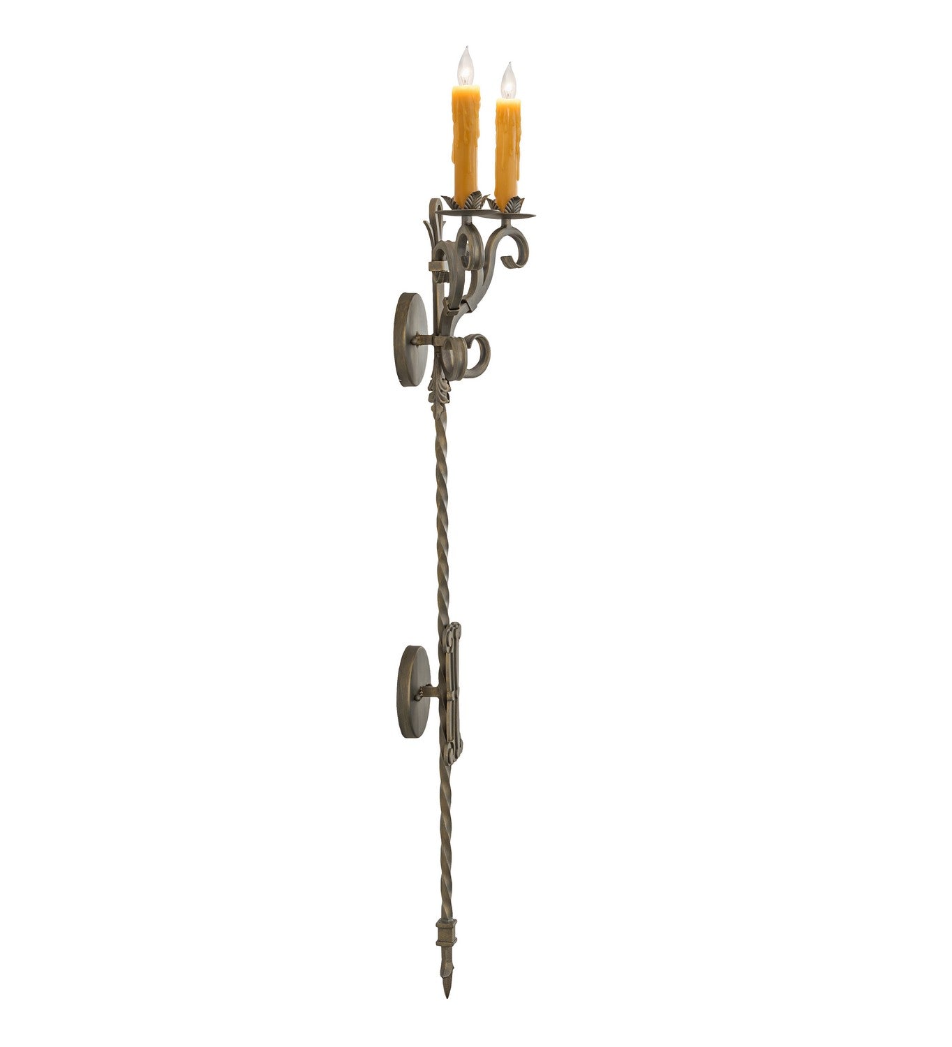 2-Light 2-Light 48.00" Antique Brass Wall Sconce detail view 5