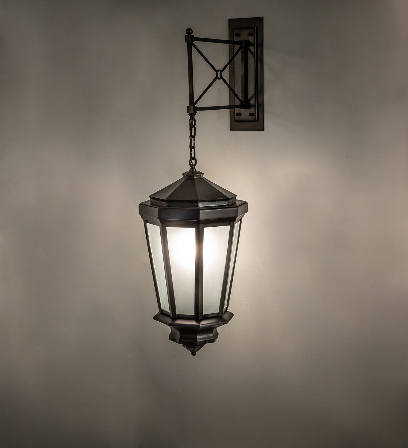 1-Light 50.00" Black On Brass Wall Sconce detail view 5