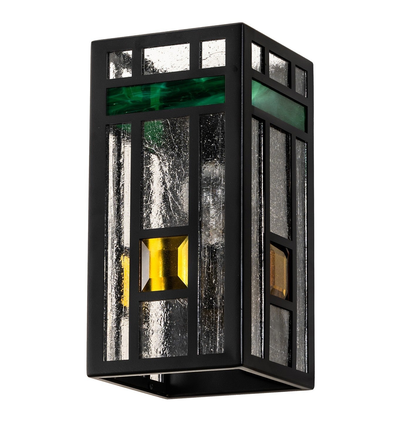 1-Light 12.00" Solar & Matte Black LED Wall Sconce detail view 2
