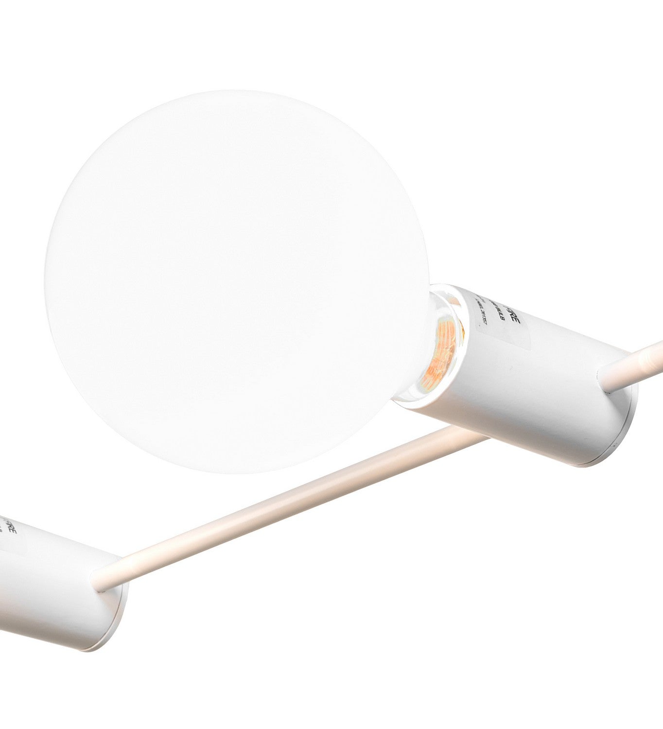 2-Light 2-Light 5.00" Gloss White LED Wall Sconce detail view 3