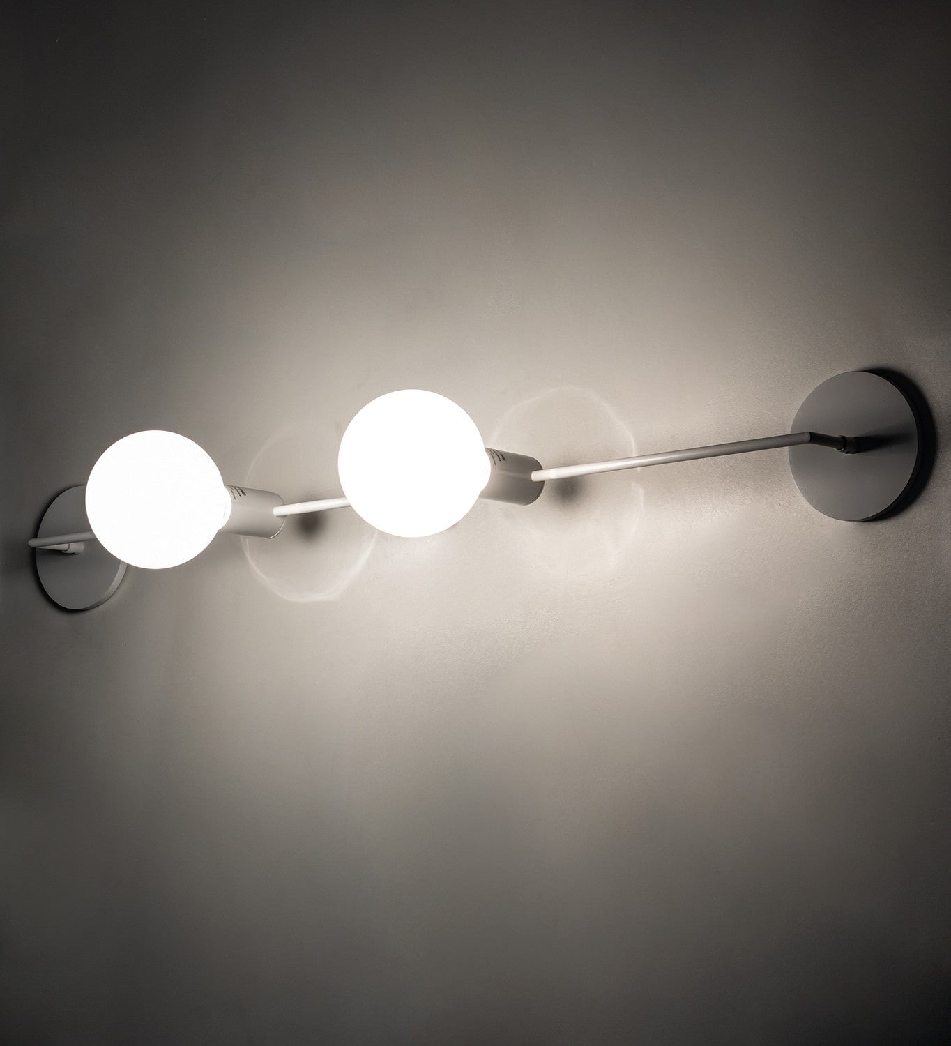 2-Light 2-Light 5.00" Gloss White LED Wall Sconce detail view 5