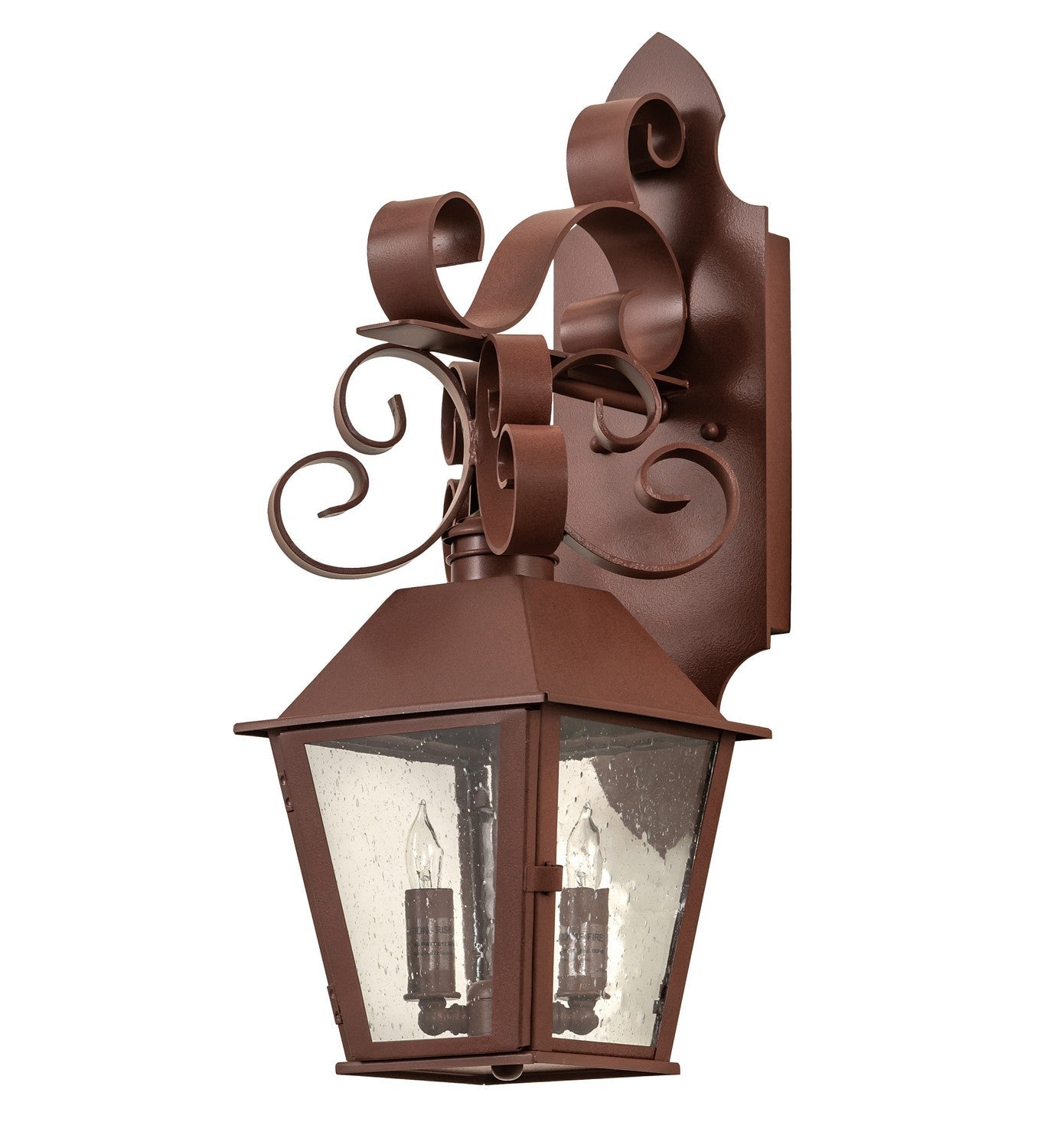 2-Light 2-Light 22.00" Rust Wall Sconce detail view 2