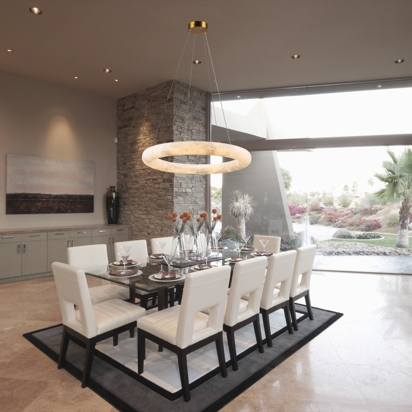Camila LED Chandelier Brushed Brass