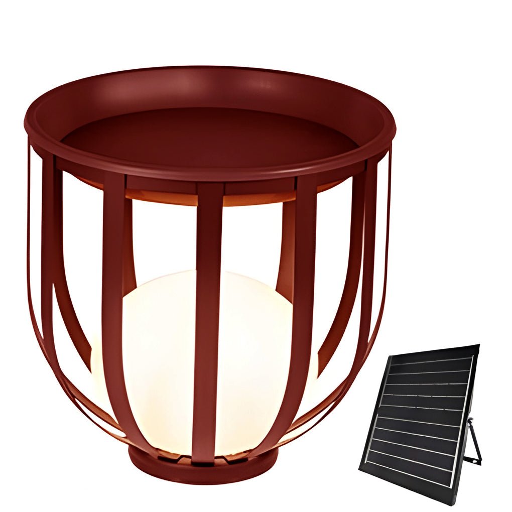 Industrial Solar Outdoor LED Floor Lantern Floor Lamp
