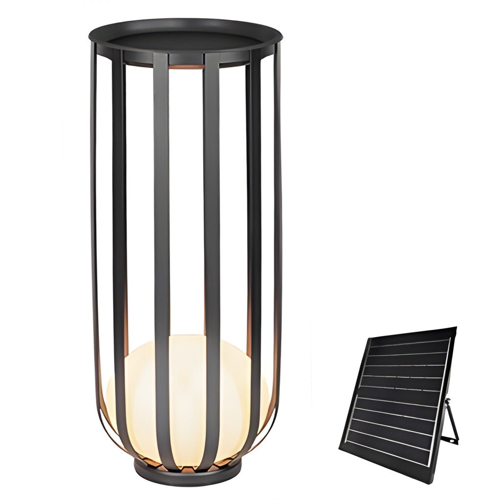 Industrial Solar Outdoor LED Floor Lantern Floor Lamp