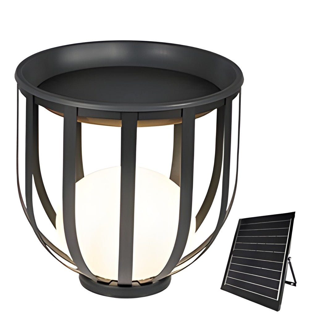Industrial Solar Outdoor LED Floor Lantern Floor Lamp