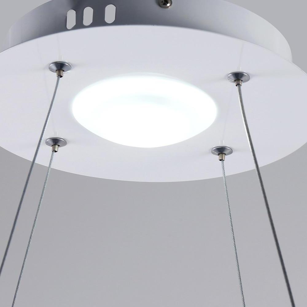 LED Circular Sturdy Modernistic Brushed Nickel Pendant