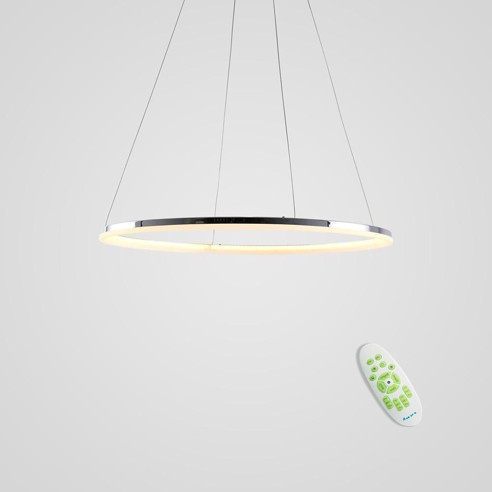 LED Circular Sturdy Modernistic Brushed Nickel Pendant