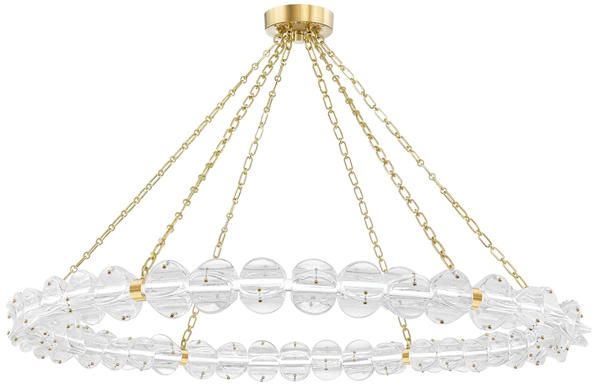 Lindley Large LED Chandelier Aged Brass