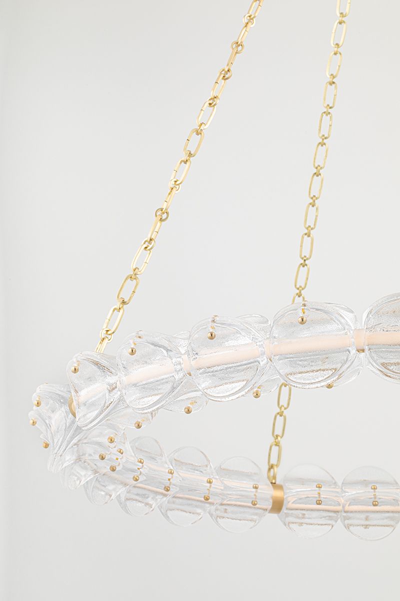 Lindley Small LED Chandelier Aged Brass