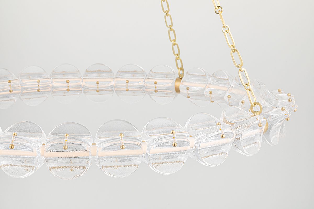 Lindley Small LED Chandelier Aged Brass