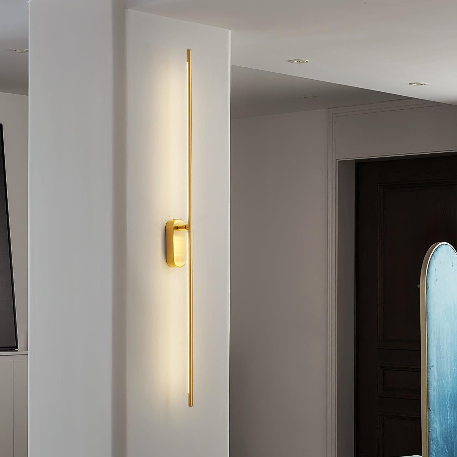 Linear Brass Wall Sconce