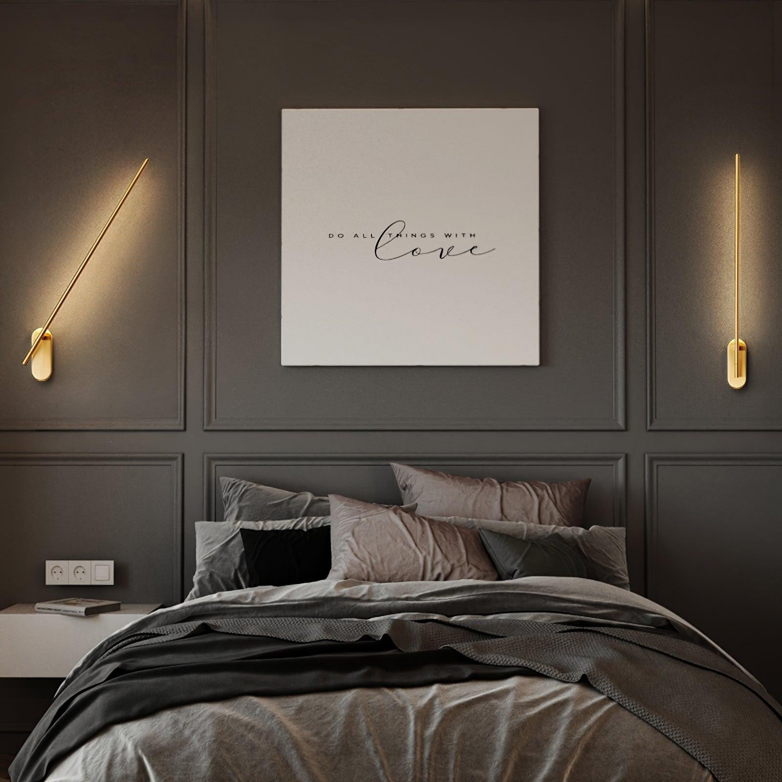 Linear Brass Wall Sconce
