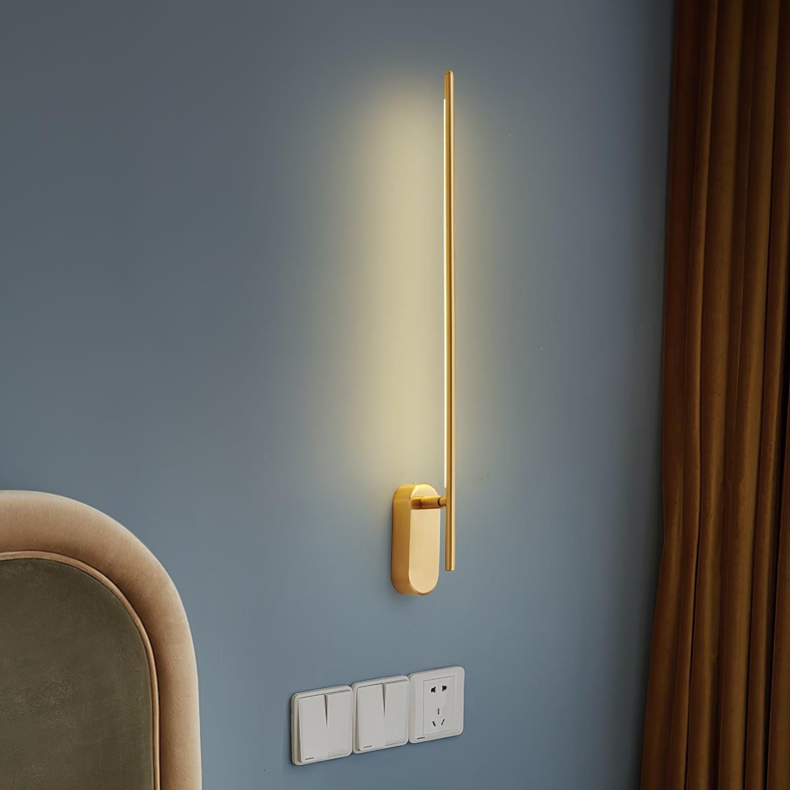 Linear Brass Wall Sconce
