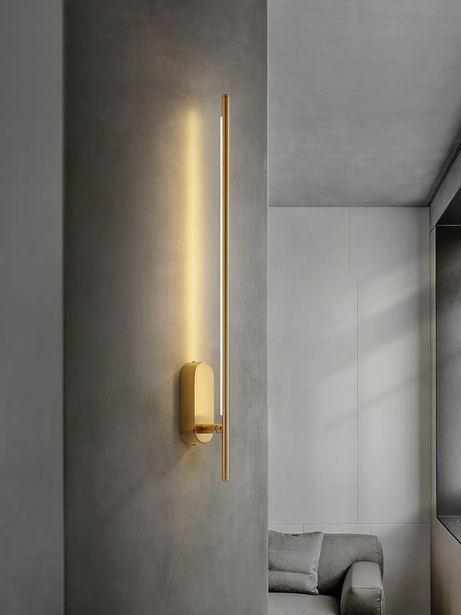 Linear Brass Wall Sconce