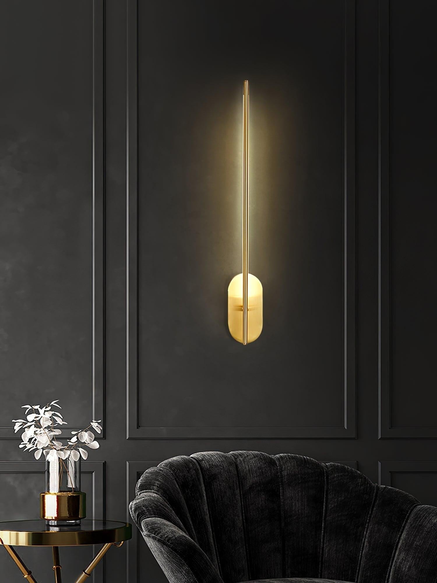 Linear Brass Wall Sconce