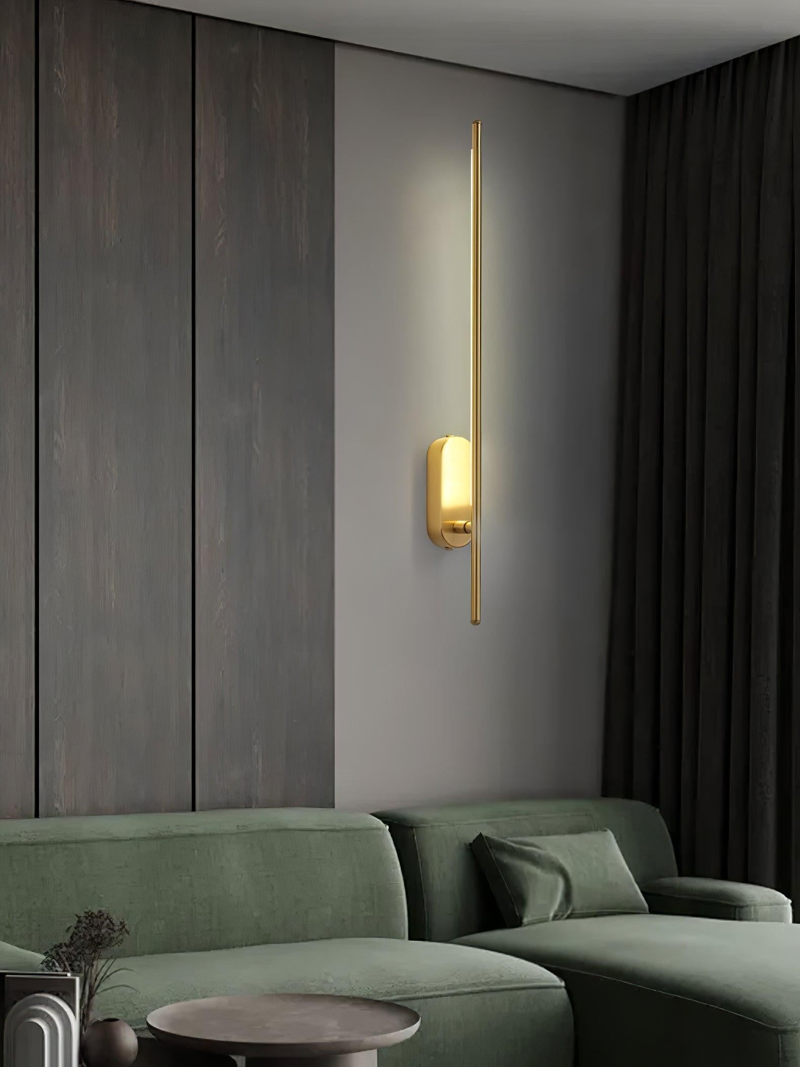 Linear Brass Wall Sconce