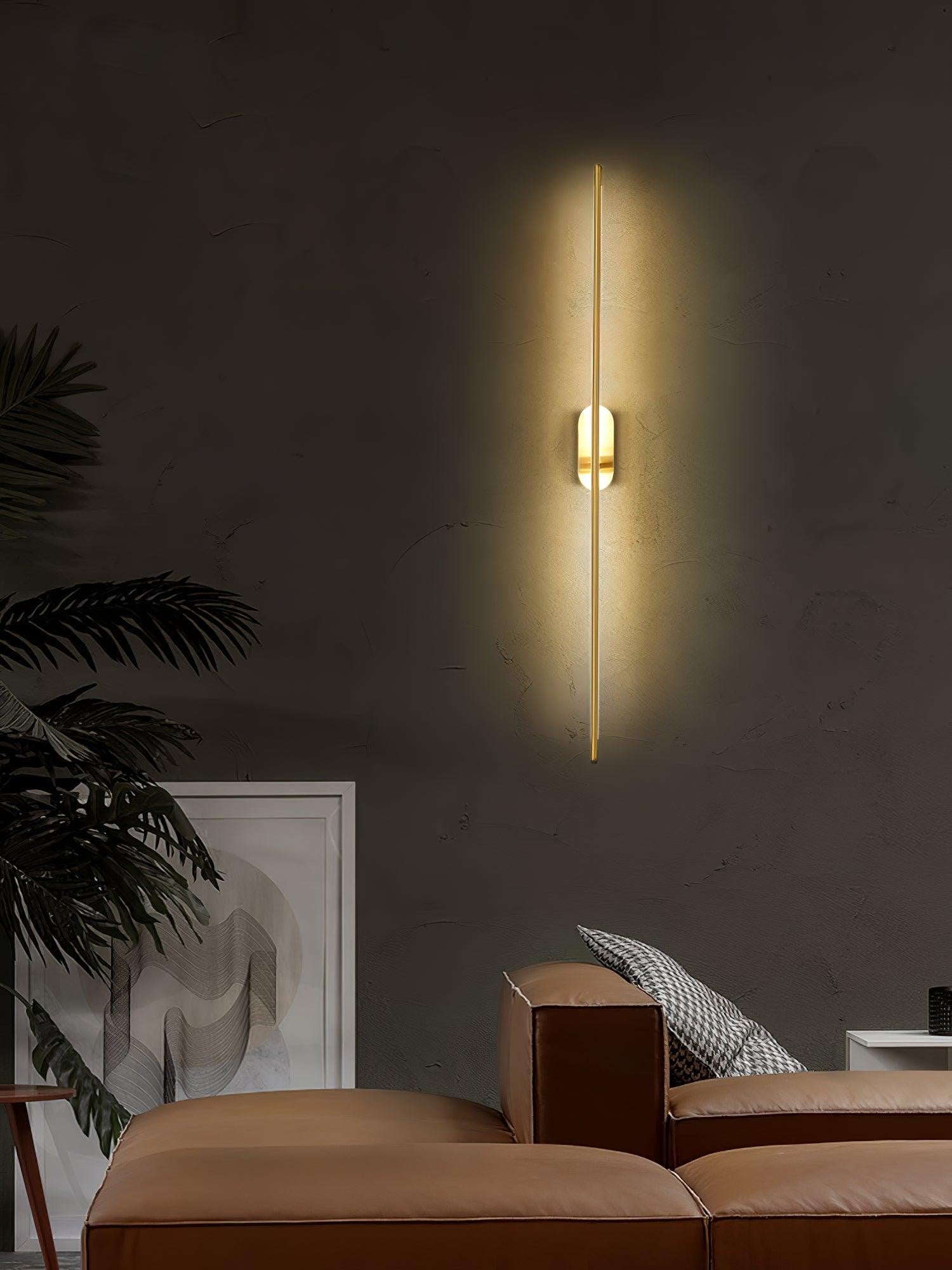 Linear Brass Wall Sconce