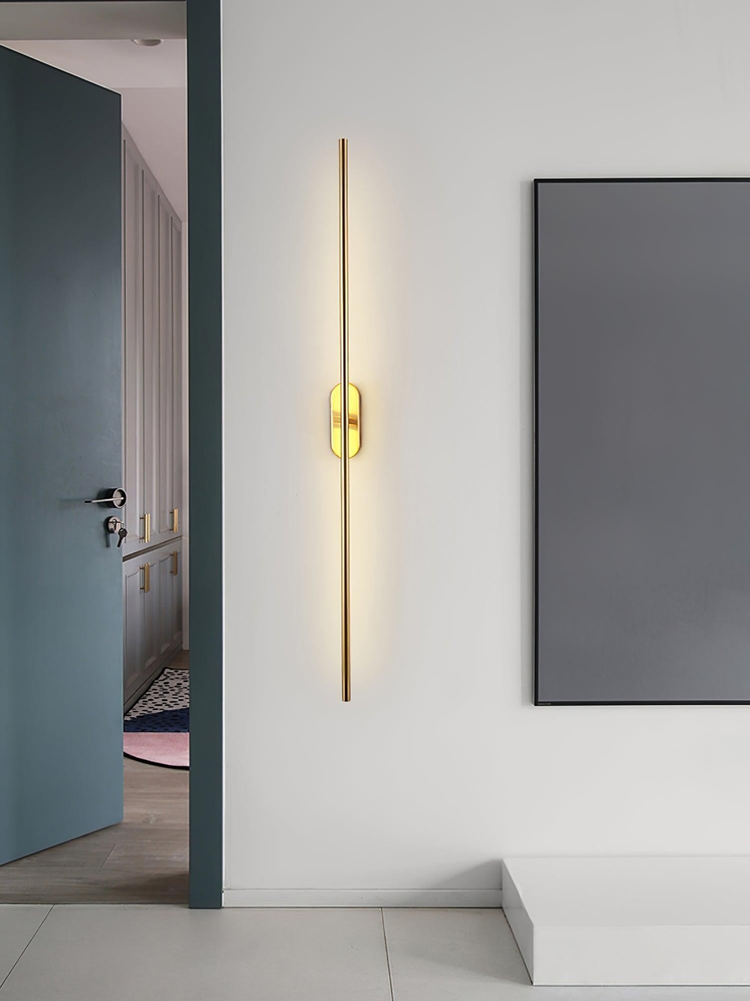 Linear Brass Wall Sconce
