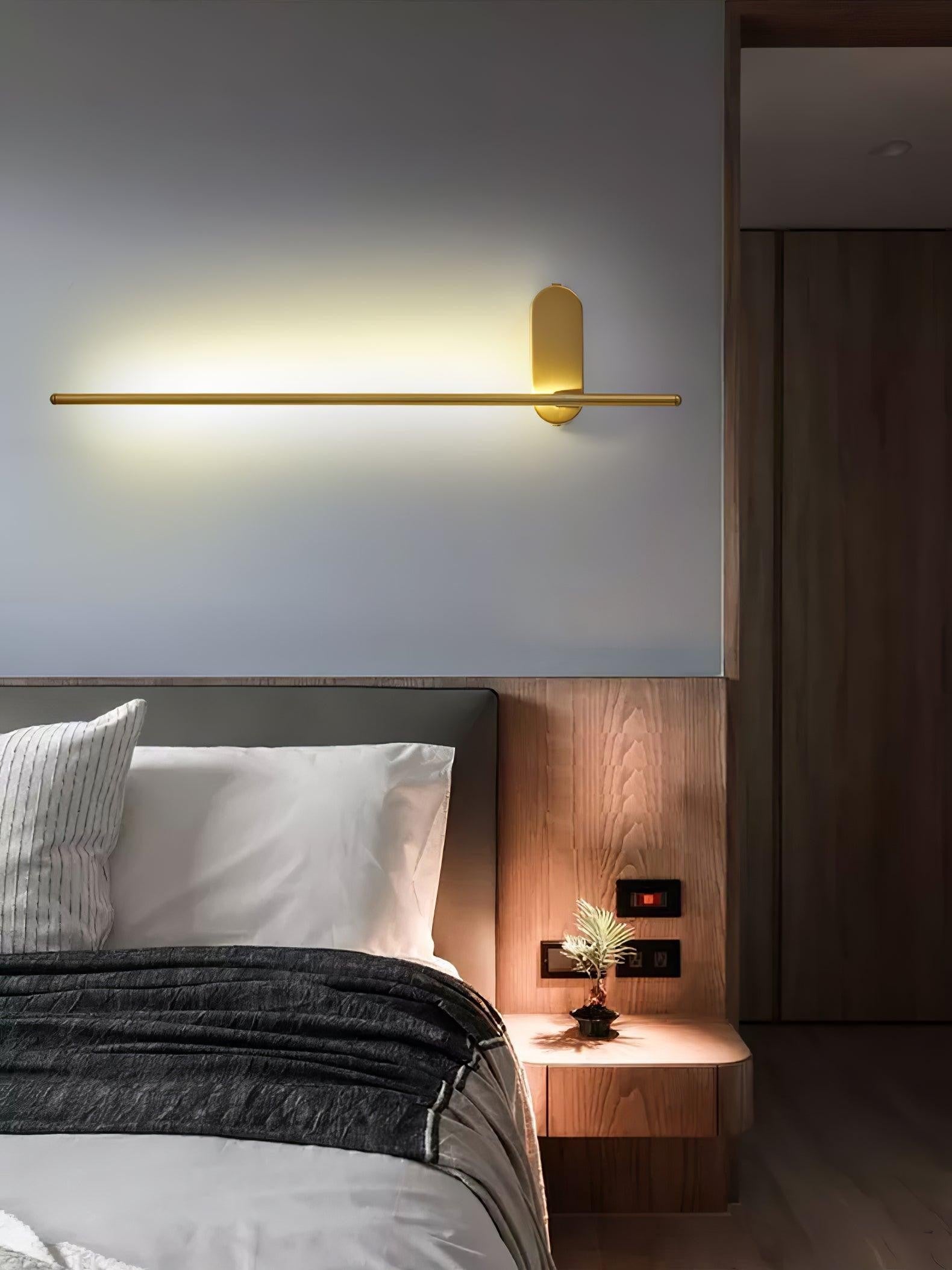 Linear Brass Wall Sconce