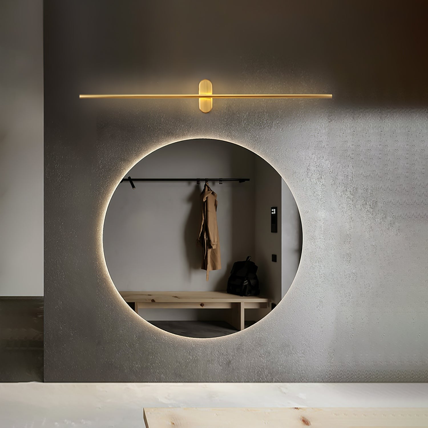 Linear Brass Wall Sconce