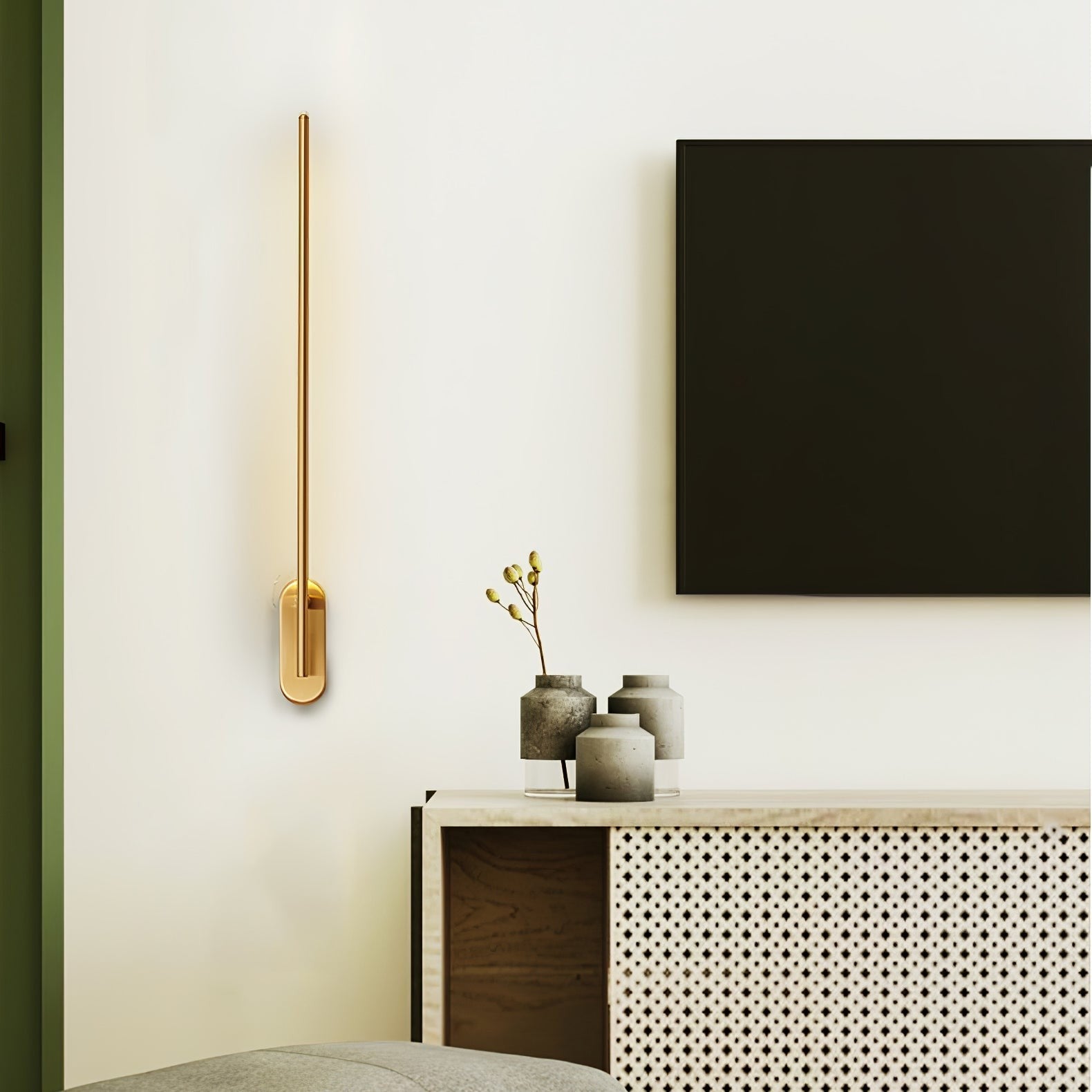 Linear Brass Wall Sconce