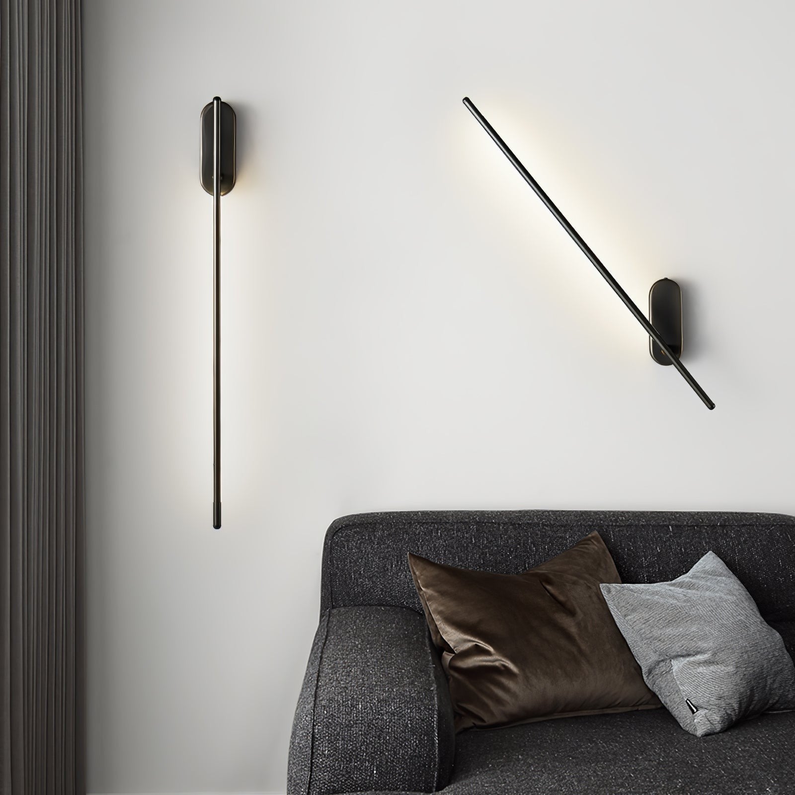 Linear Brass Wall Sconce